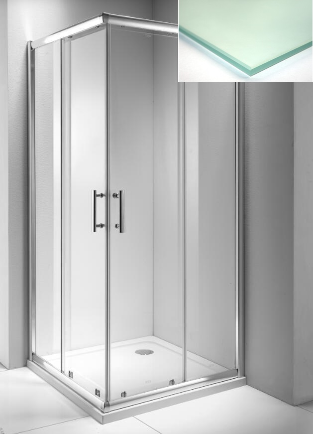Душевой уголок 8013CH-M-195 две раздвижные двери стекло Матовое 6 мм OportoShower ВЫБРАТЬ РАЗМЕР! 