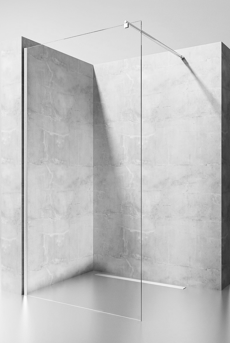 Душевая перегородка OS12P 100x190 см стекло прозрачное 8 мм OportoShower