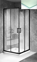 Душевой уголок 8013B-M-195 две раздвижные двери стекло Матовое 6 мм OportoShower ВЫБРАТЬ РАЗМЕР! 