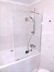 Шторка на ванну распашная 804SMP 110x140 см стекло прозрачное 8 мм